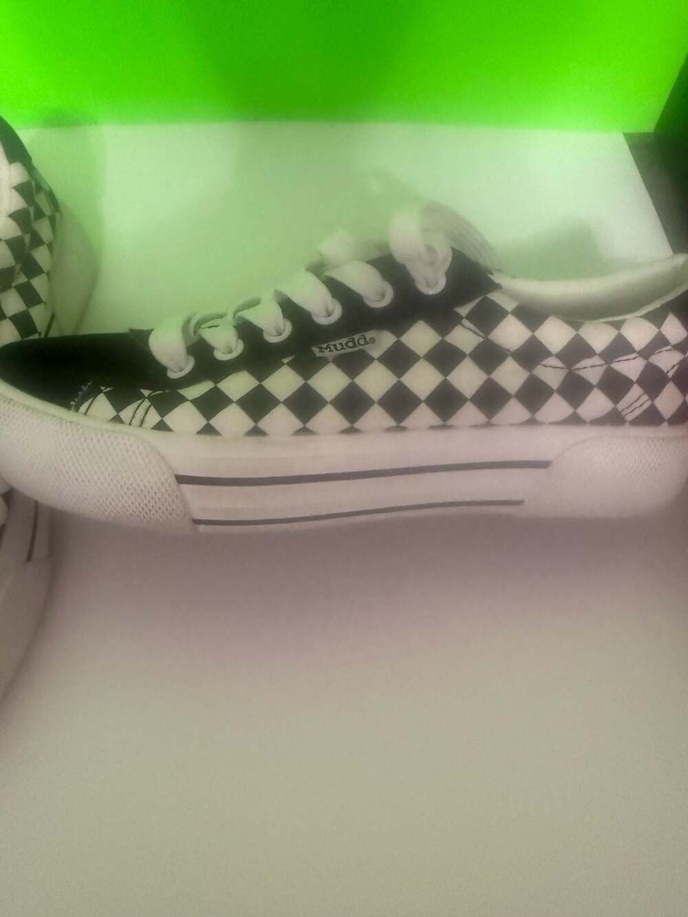 Mudd Black and White Checkerboard Platform Sneakers